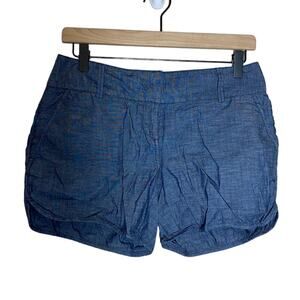 The Limited Women's 100% Cotton Chambray Blue Shorts Size 4 Small Y2K Casual